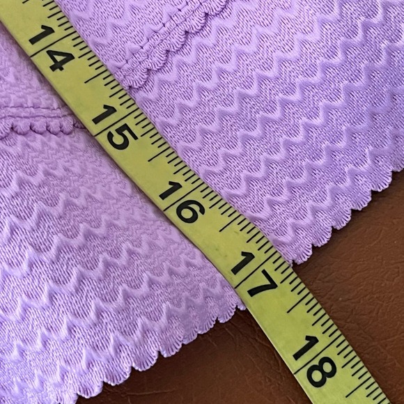 Honey Punch Purple A Line Textured Mini Skirt with Pleats Size Small Back Zipper - Picture 6 of 7